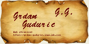 Grdan Gudurić vizit kartica